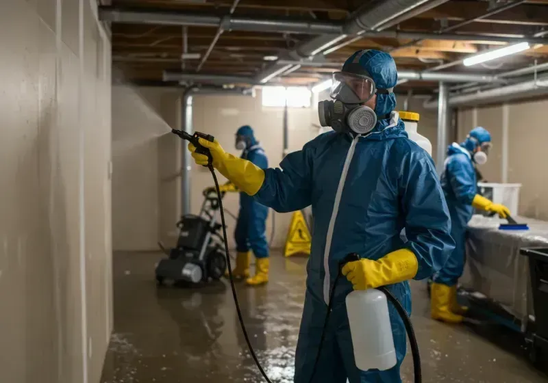 Basement Sanitization and Antimicrobial Treatment process in Whitestone, NY